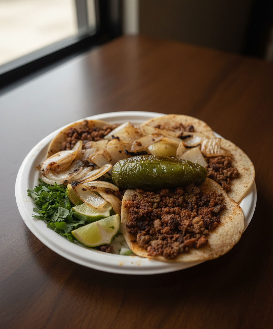 Savory flatbread meal
